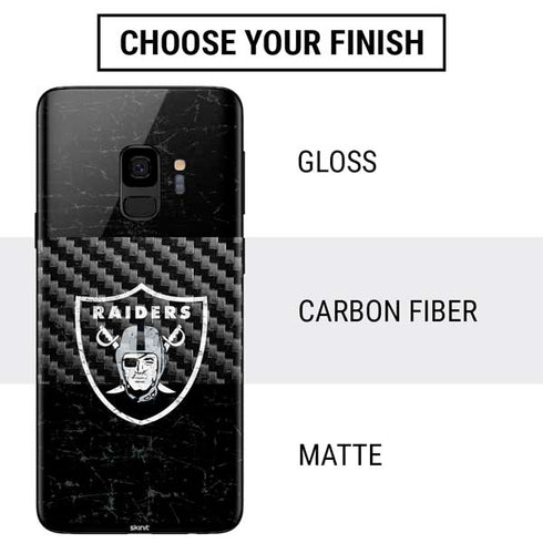 NFL Las Vegas Raiders Distressed Galaxy S9 Skin